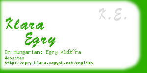 klara egry business card